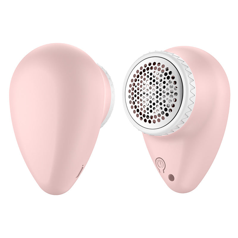 Fabric Pilling Worries portable lint shaver in pink color for home use, rechargeable and effective against fabric pilling.